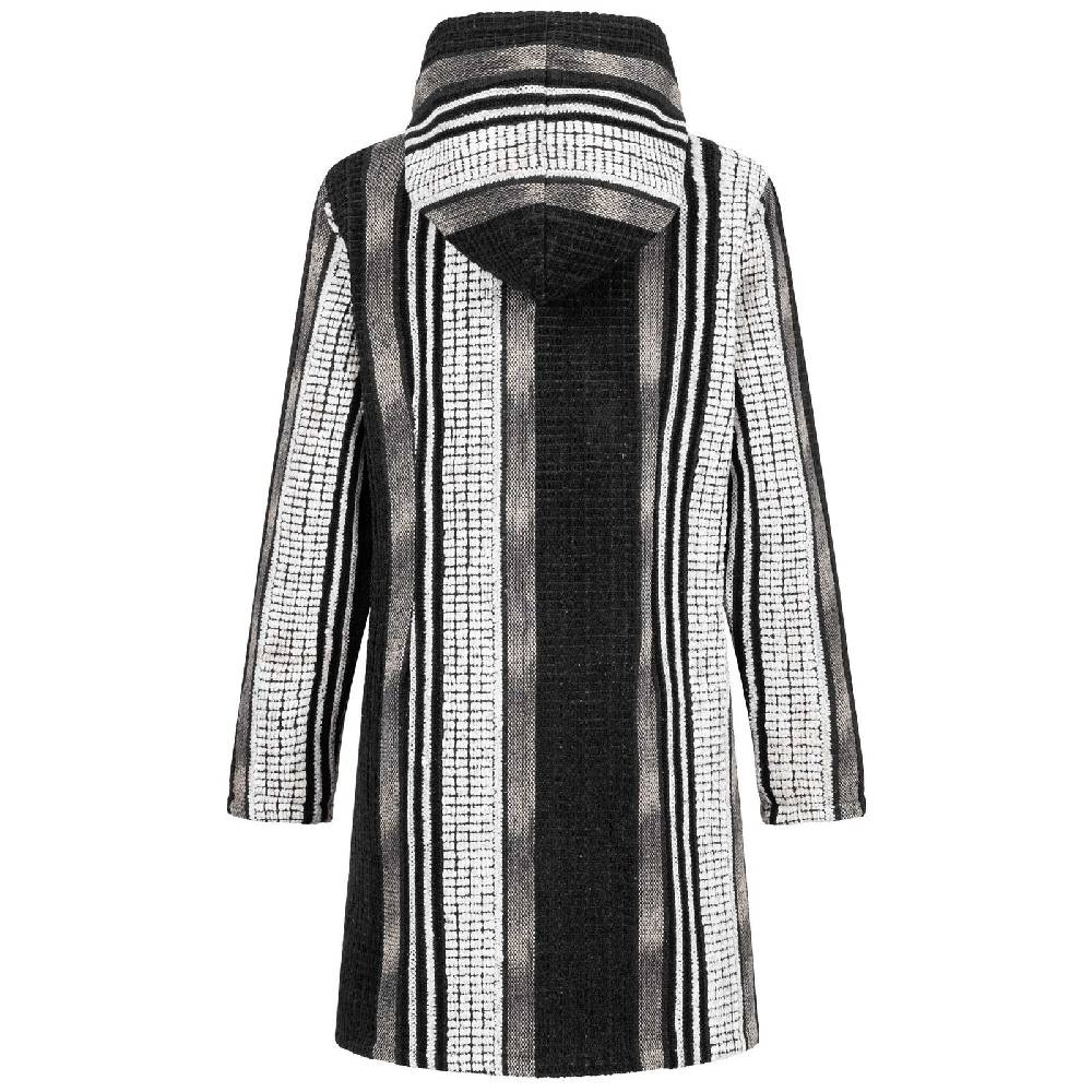 Kunst Und Magie Damen Kurzmantel Jacke mit Kapuze -Hippie Goa Boho Damen Mantel Black Friday
