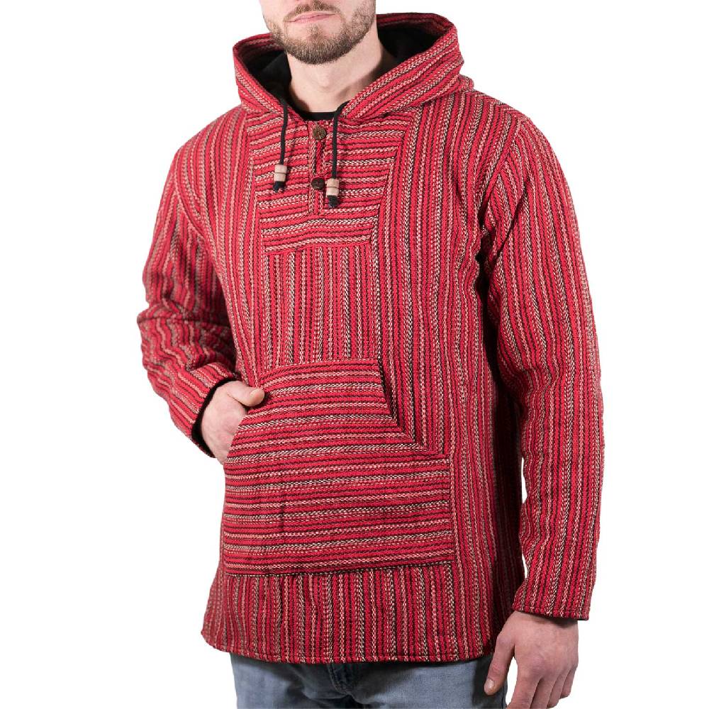 Kunst Und Magie Bunter Kapuzenpulli Kapu Baja Jerga Hoodie mit Kapuze und Kängurutaschen Hippie Goa Muttertagsangebot