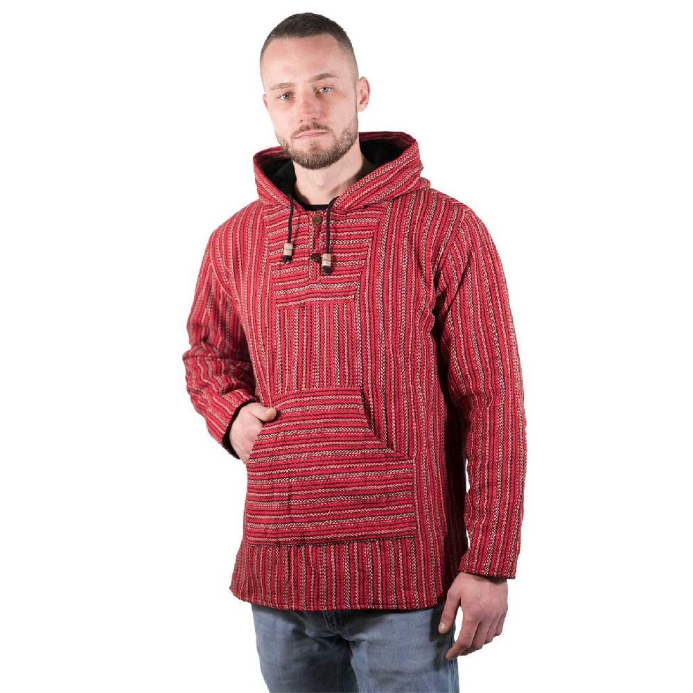 Kunst Und Magie Bunter Kapuzenpulli Kapu Baja Jerga Hoodie mit Kapuze und Kängurutaschen Hippie Goa Muttertagsangebot