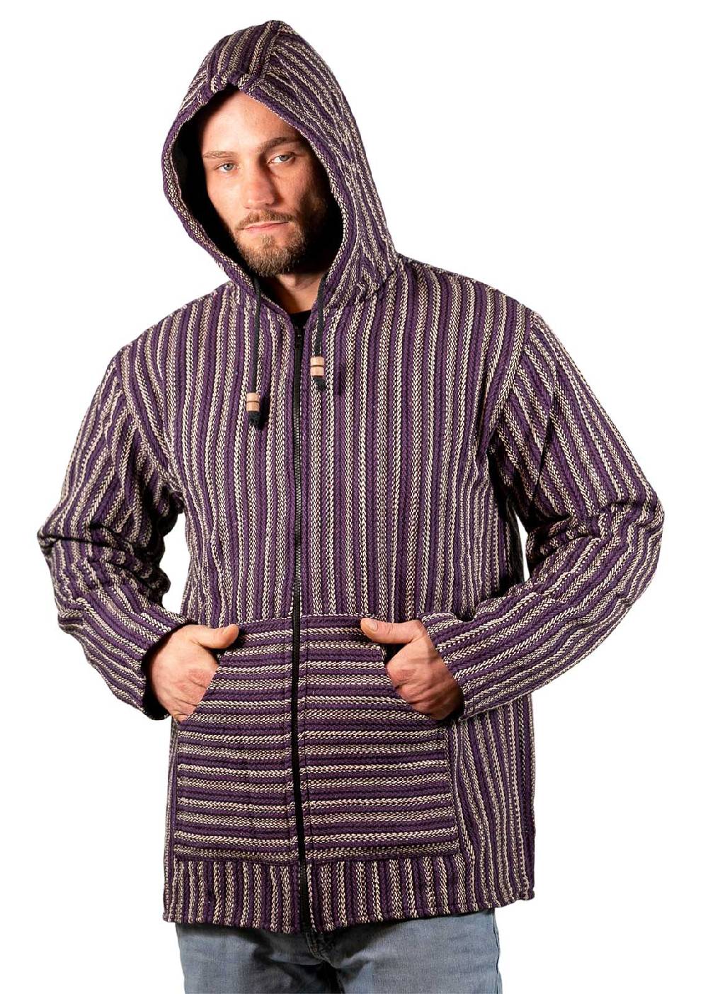 Kunst Und Magie Kapuzenjacke Kapu Hoodie mit Kapuze Goa Hippie Jacke Nepal Fair Jubiläumsangebot