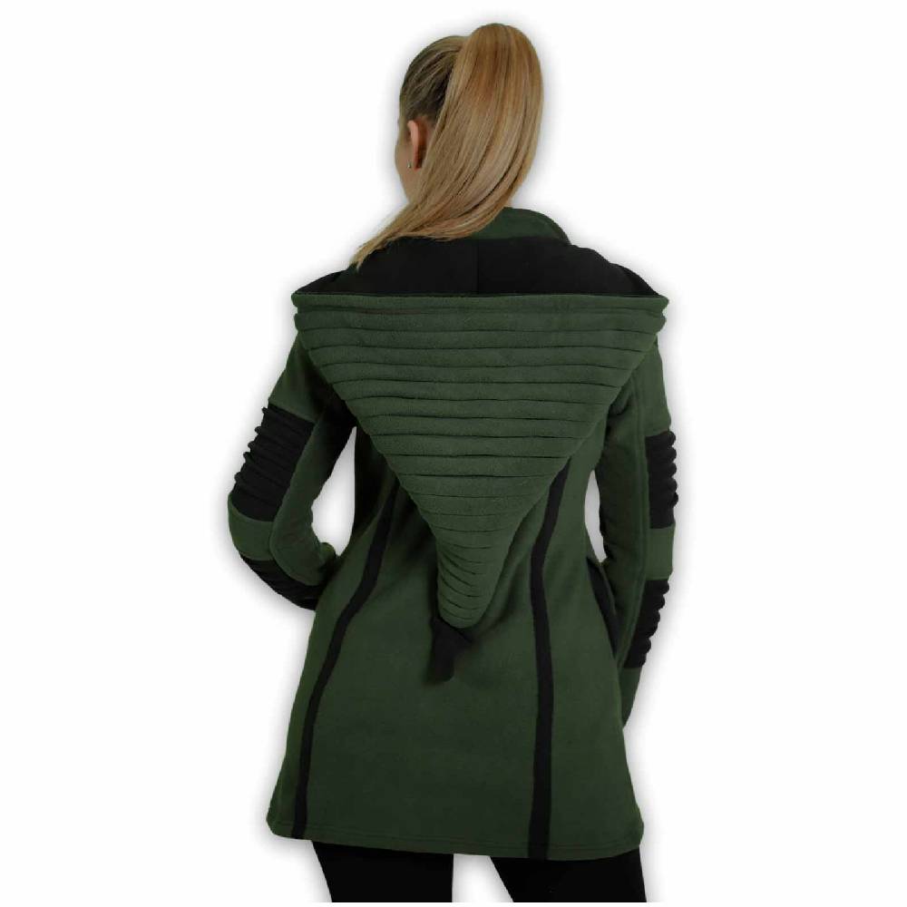 Kunst Und Magie Kunst und Magie Damenmatel aus Fleece mit Zipfelkapuze Goa Jacke Heißer Verkauf