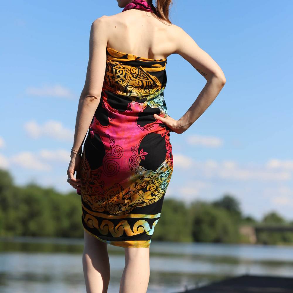 Kunst Und Magie Sarong Yogatuch Iggdrasil Weltenbaum Strandtuch Multifunktionstuch Dekotuch Tischdecke Wickelkleid VIP-Rabatte