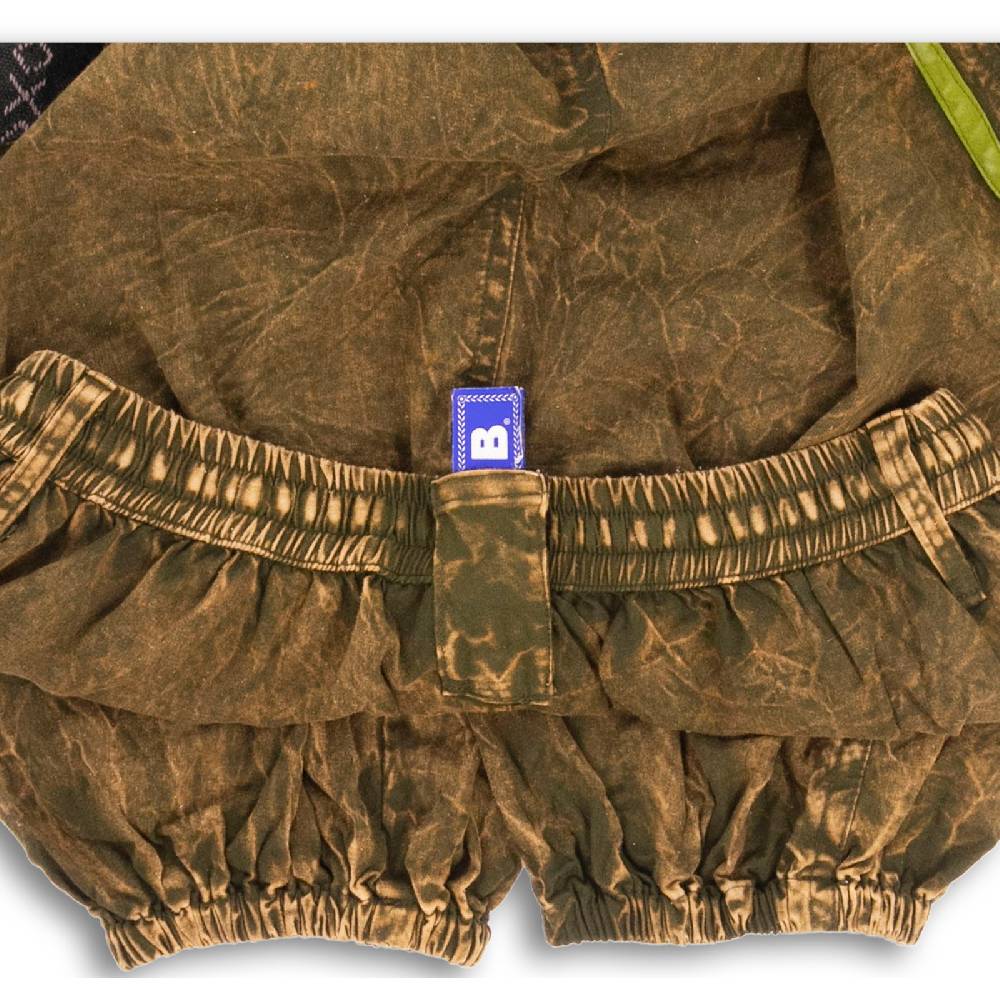 Kunst Und Magie Baggyhose Stonewashed Goa Cargo Hose Hippiehose Pluderhose mit Kordelzug Gürtelschlaufen Haremshose Super Sparpreis