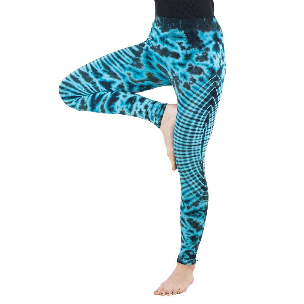 Kunst Und Magie Kunst und Magie Damen Yoga Leggings Atmungsaktive Tie Dye Batik Yogahose Begrenzte Freigabe