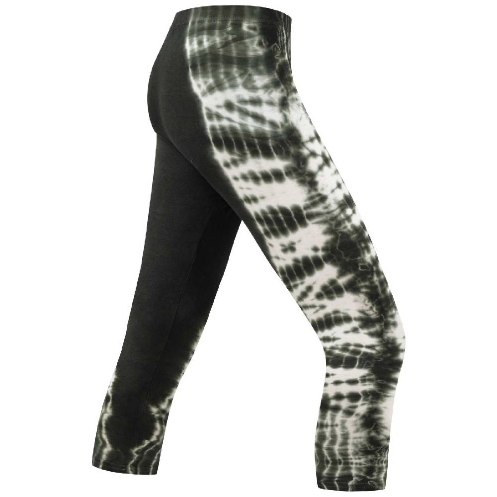 Kunst Und Magie Kunst und Magie Damen 3/4 Yoga Leggings Atmungsaktive Tie Dye Batik Yogahose Letzte 3 Tage