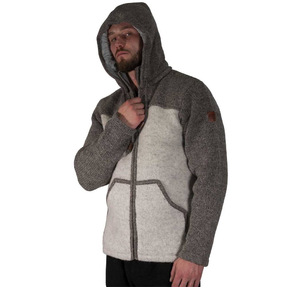Kunst Und Magie Klassische Herren Strickjacke Wolle Jacke mit abnehmbarer Kapuze Baumwollfutter Bis zu 50% Rabatt