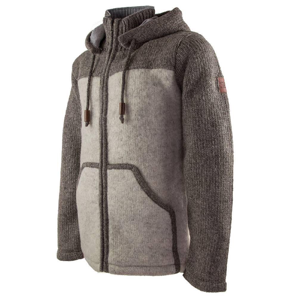 Kunst Und Magie Klassische Herren Strickjacke Wolle Jacke mit abnehmbarer Kapuze Baumwollfutter Bis zu 50% Rabatt