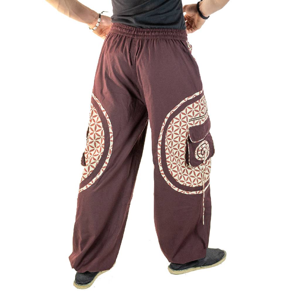Kunst Und Magie KUNST UND MAGIE Unisex trendige Baggyhose bunte Muster Lebensblume Goa Hippiehose Bis zu 60% Rabatt