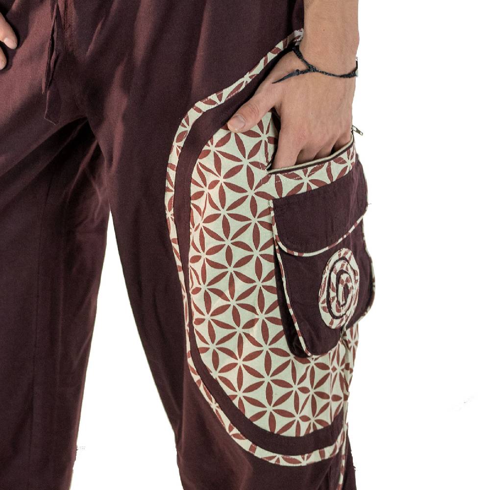 Kunst Und Magie KUNST UND MAGIE Unisex trendige Baggyhose bunte Muster Lebensblume Goa Hippiehose Bis zu 60% Rabatt