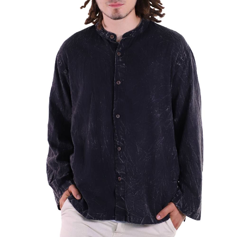 Kunst Und Magie KUNST UND MAGIE Herren Hemd stonewashed Fischerhemd Freizeithemd Discount Store für neue Produkte