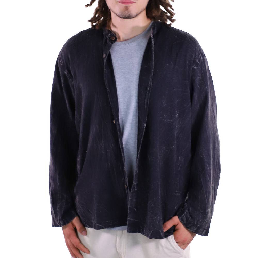 Kunst Und Magie KUNST UND MAGIE Herren Hemd stonewashed Fischerhemd Freizeithemd Discount Store für neue Produkte