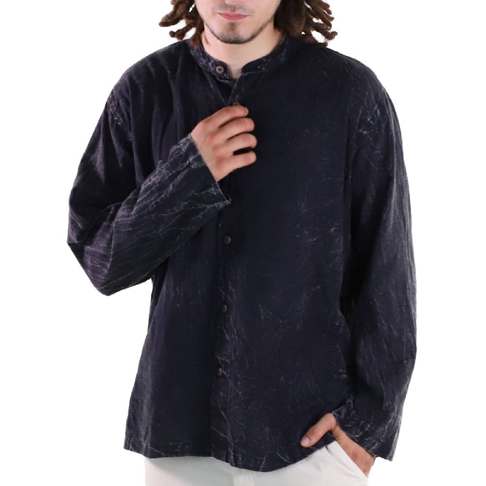 Kunst Und Magie KUNST UND MAGIE Herren Hemd stonewashed Fischerhemd Freizeithemd Discount Store für neue Produkte