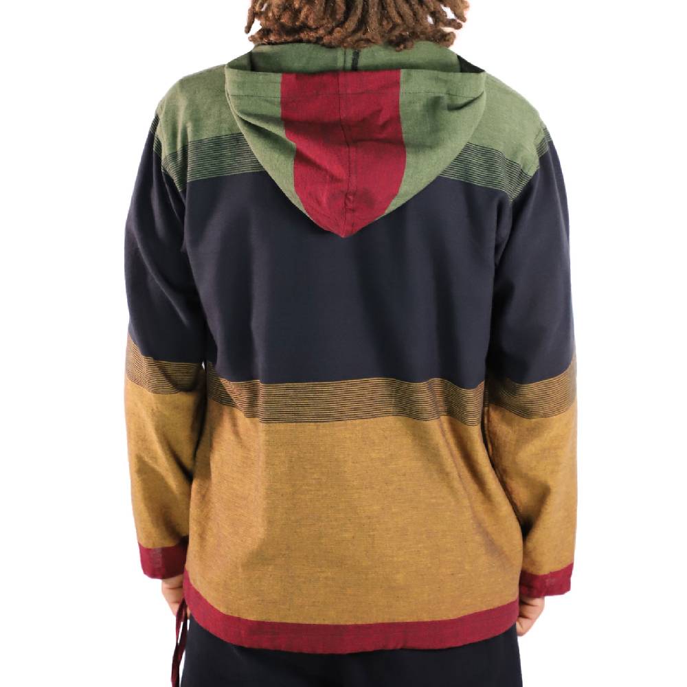 Kunst Und Magie KUNST UND MAGIE Herren bunt alternativ Hoodie Fischerhemd Kapuze Kängurutasche Super Rabatt