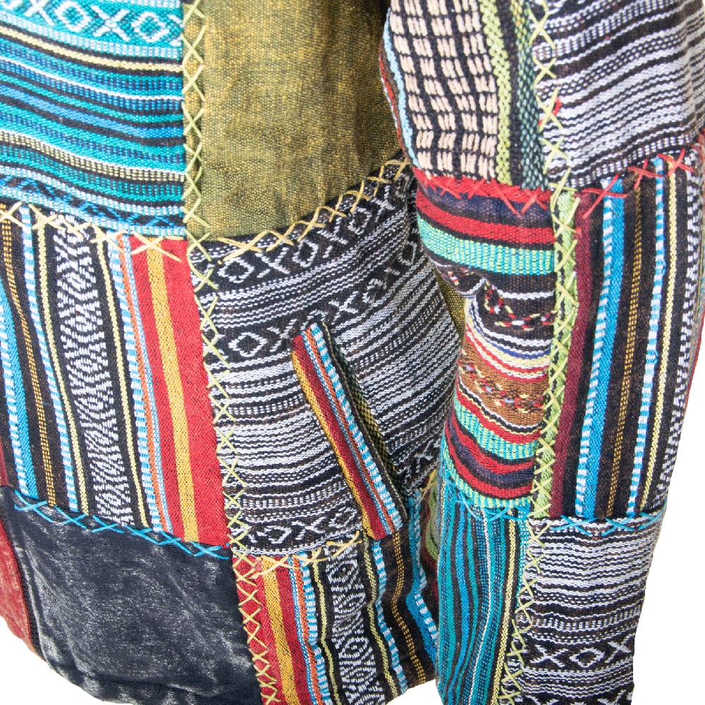 Kunst Und Magie KUNST UND MAGIE Baja Jerga Unisex Patchwork Hoodie mit Kapuze alternative Jacke 50% Rabatt mit kostenlosem Versand