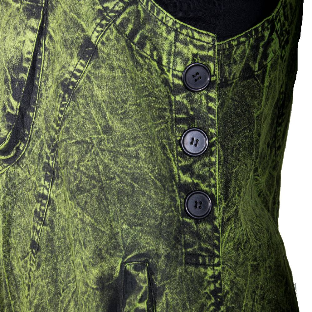 Kunst Und Magie Kunst und Magie Unisex Vintage Latzhose Ibiza stonewashed Haremshose Overall Fabrikladen