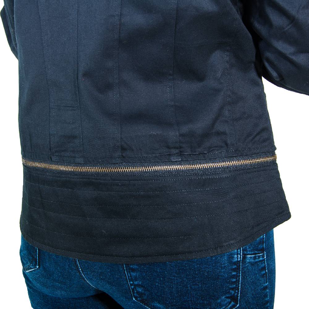 Kunst Und Magie Kunst und Magie Damen Schwarze Jacke mit vielen Zippern Black Friday Preise