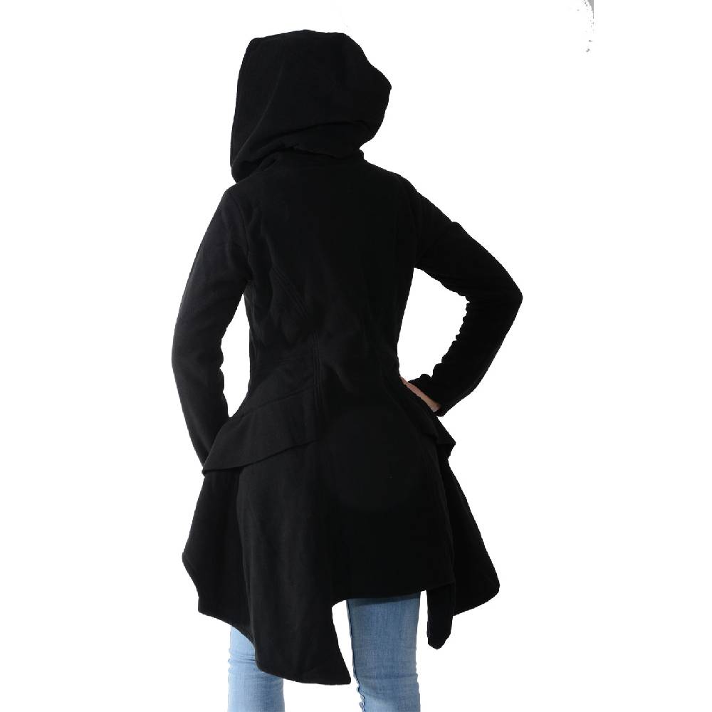 Kunst Und Magie Kunst und Magie Damenmantel aus Fleece mit Kapuze Boho Gehrock Jacke Fleecejacke Rabatte dieses Monats