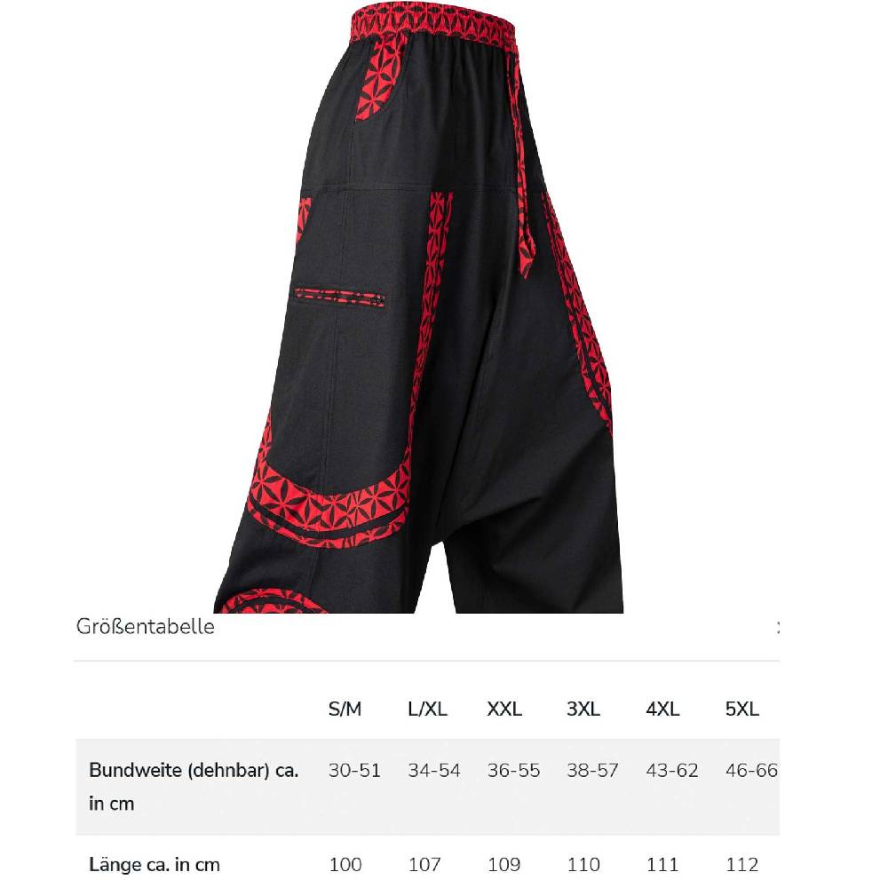 Kunst Und Magie Kunst und Magie Psy Goa Cargo Freizeit Haremshose Baggy Baumwolle Unisex- Für Sie und Ihn Günstiger Verkauf
