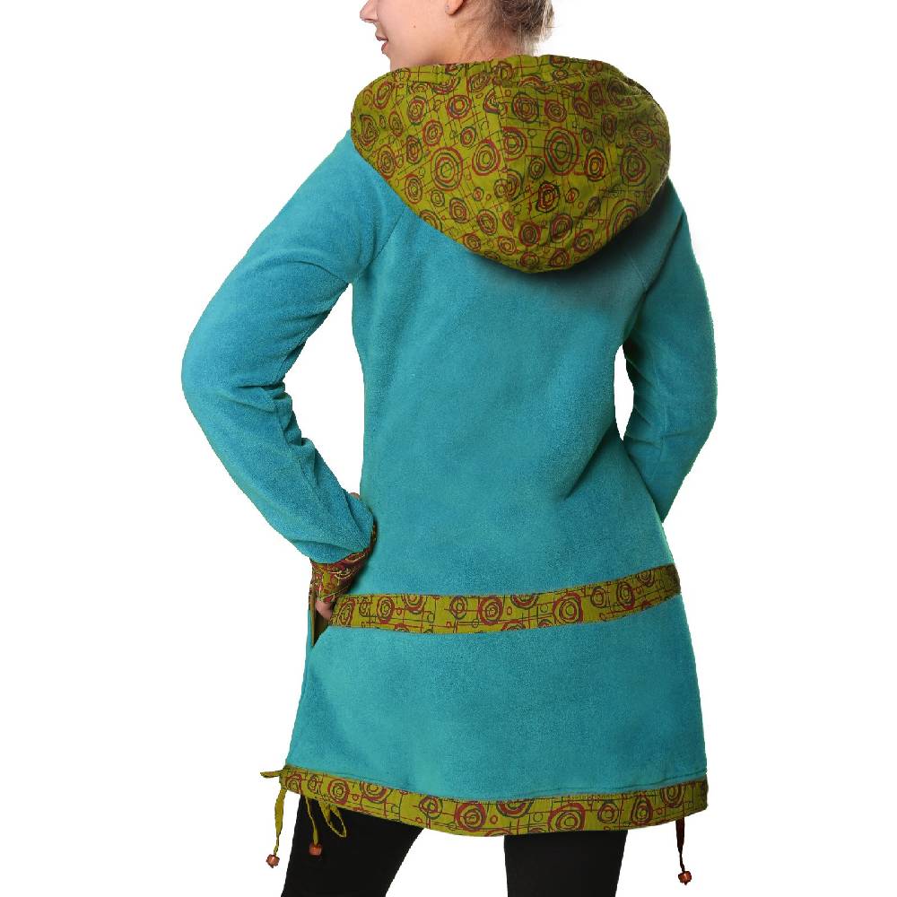Kunst Und Magie Kunst und Magie kurzer Damenmantel aus Fleece mit Kapuze Fabrik Onlineshop