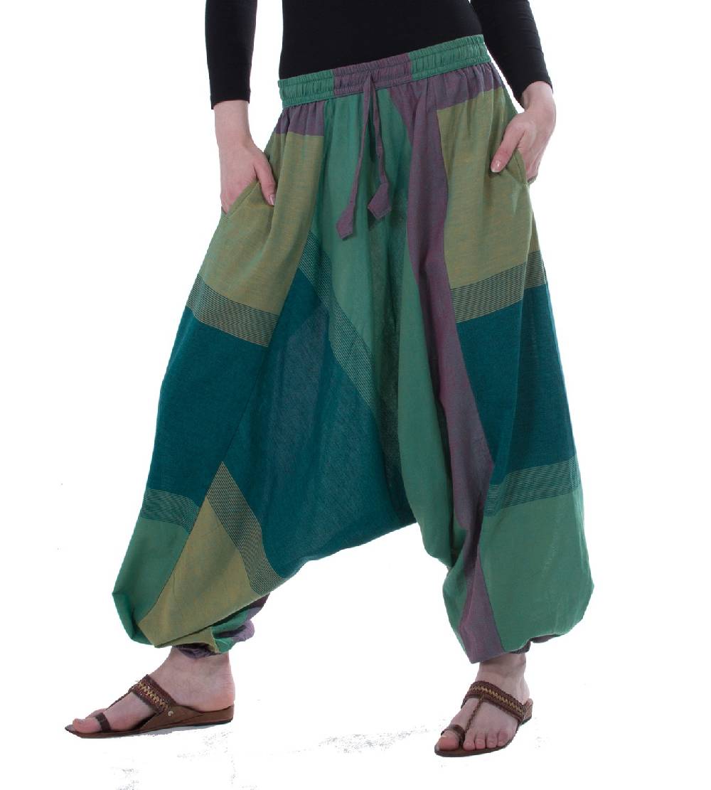Kunst Und Magie Kunst und Magie Bunte Aladin Haremshose mit 2 Taschen Sonderangebot