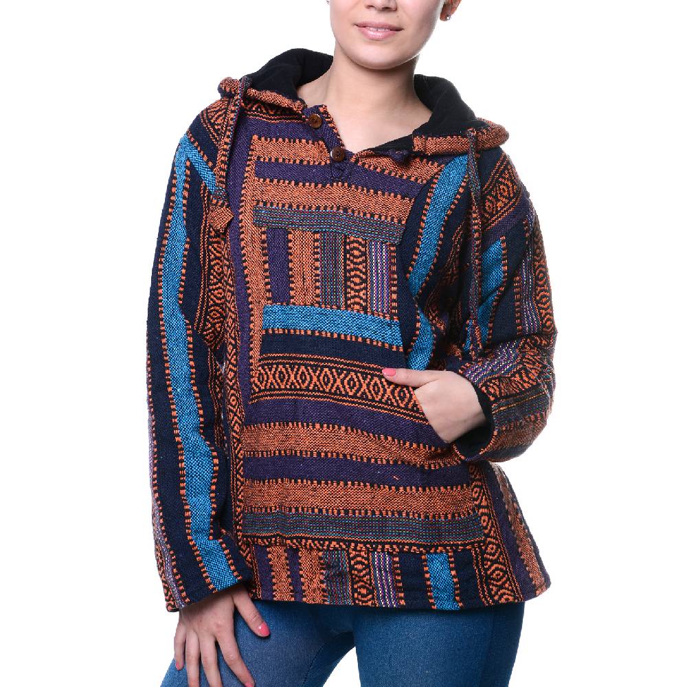 Kunst Und Magie Kunst und Magie Nepal Baja Jerga Sweatshirt Poncho Rabatt