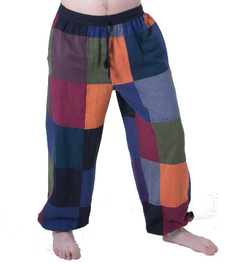 Kunst Und Magie Bunte Patchwork Freizeit Hose Boho Unisex Hippiehose Nachhaltig Flash Sale
