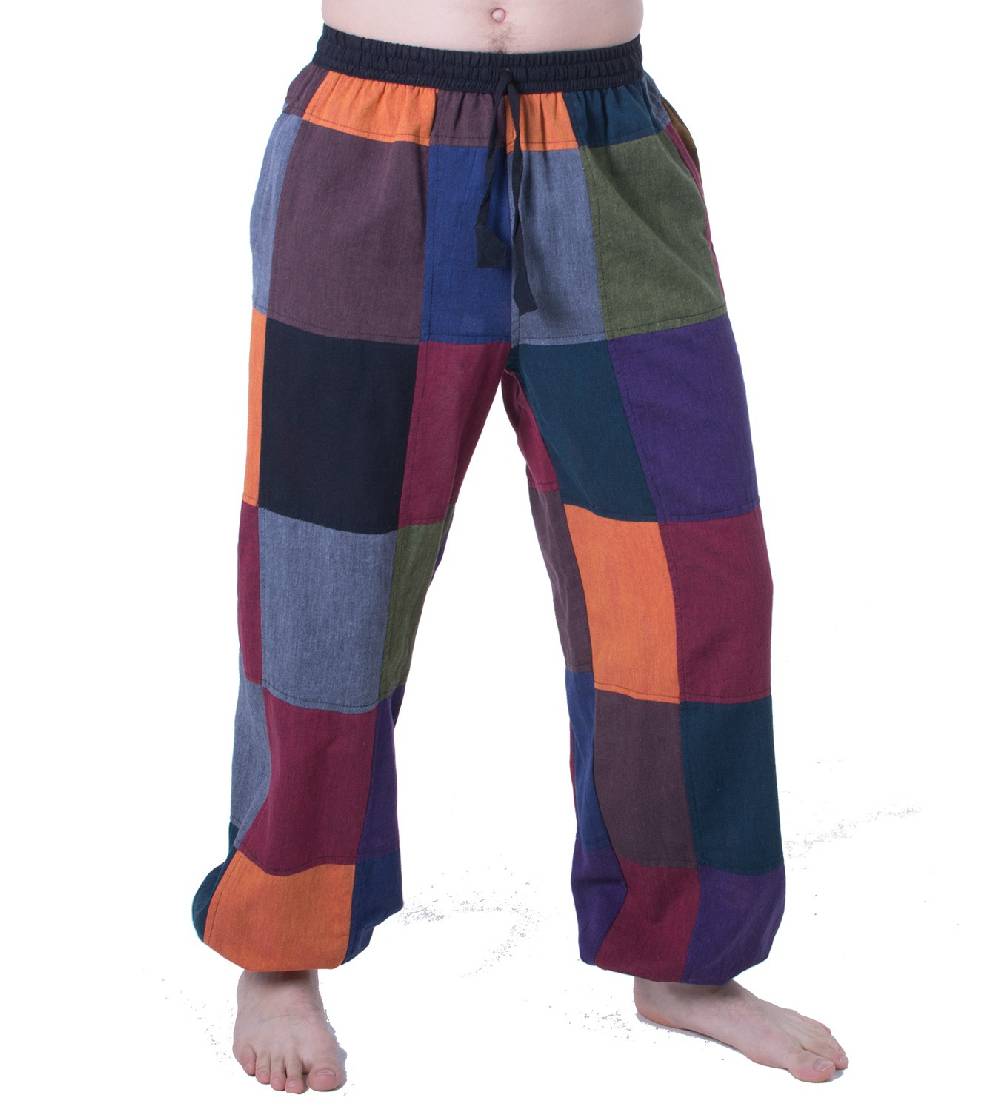 Kunst Und Magie Bunte Patchwork Freizeit Hose Boho Unisex Hippiehose Nachhaltig Flash Sale