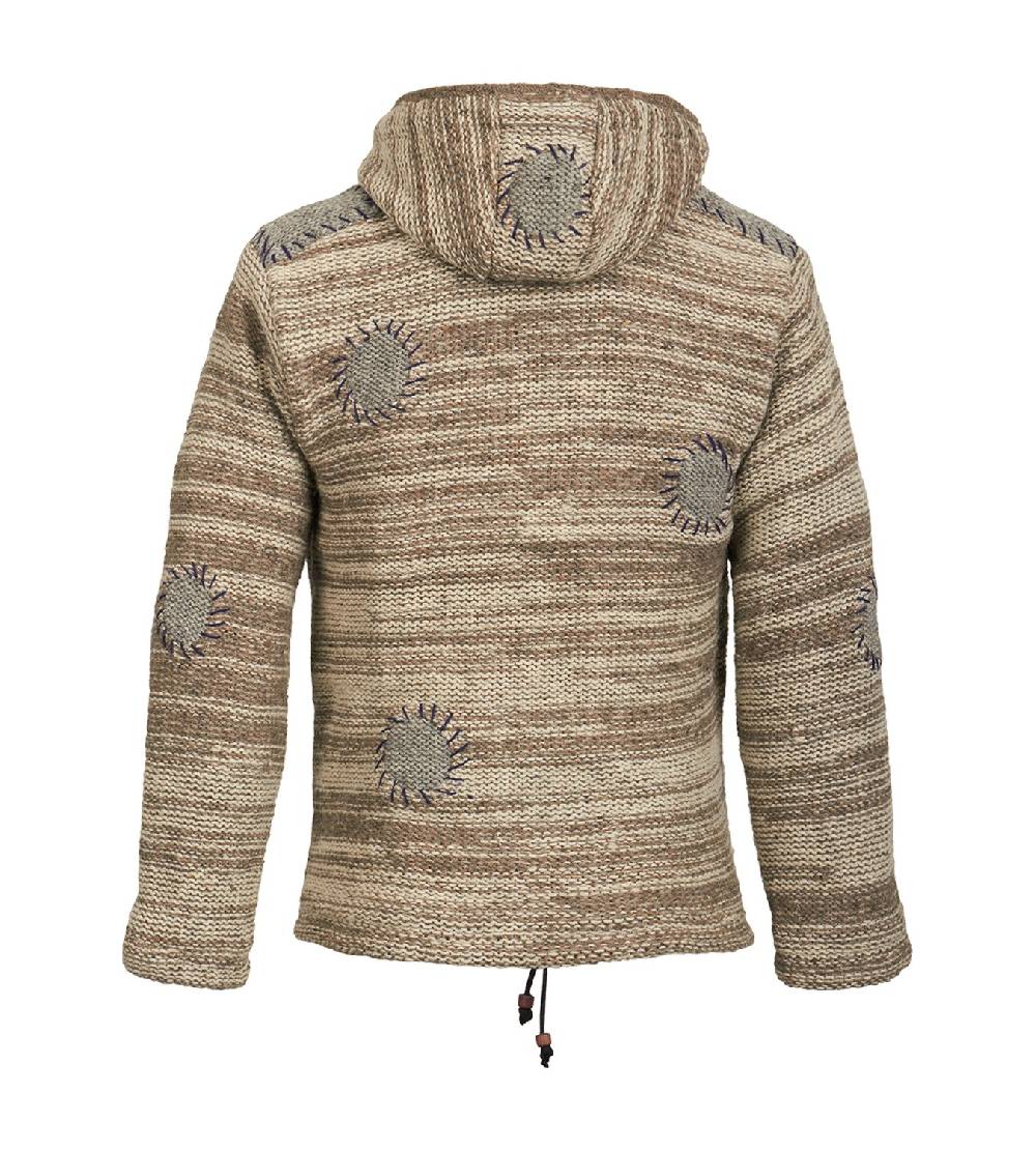 Kunst Und Magie Kunst und Magie Strickjacke mit Fleecefutter Strickpullover Preisnachlass