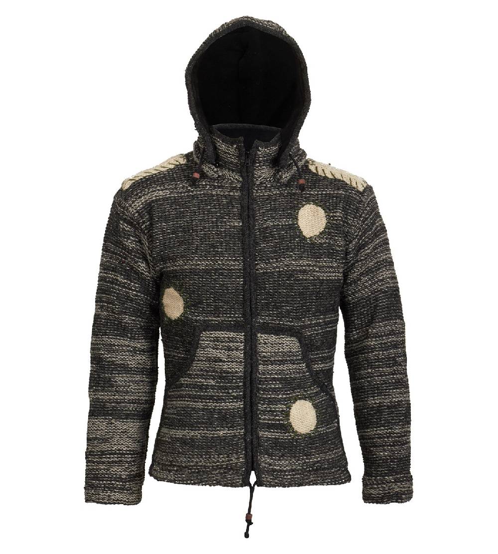 Kunst Und Magie Kunst und Magie Strickjacke mit Fleecefutter Strickpullover Preisnachlass