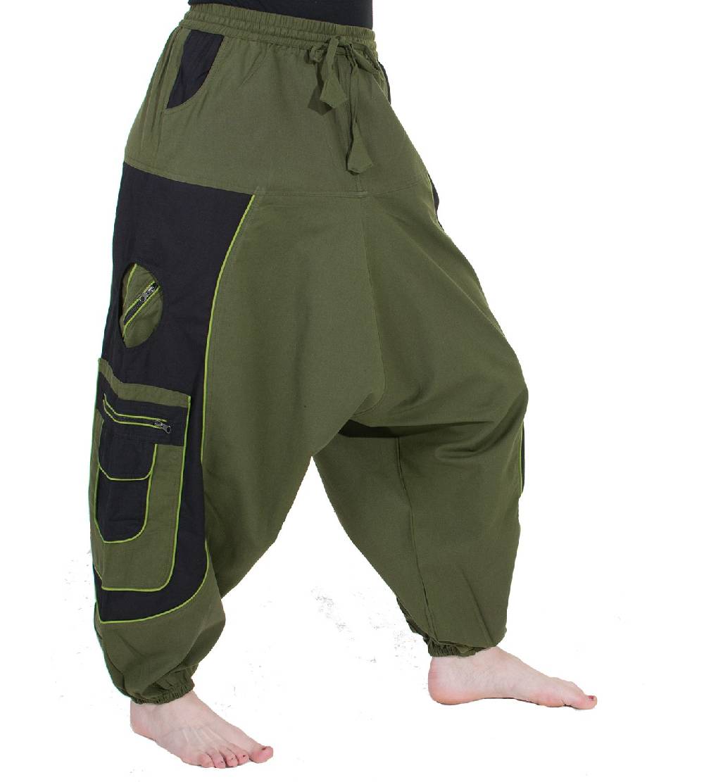 Kunst Und Magie Kunst und Magie Flower of Life Hippie Haremshose Goahose Cargohose Vatertagsangebot