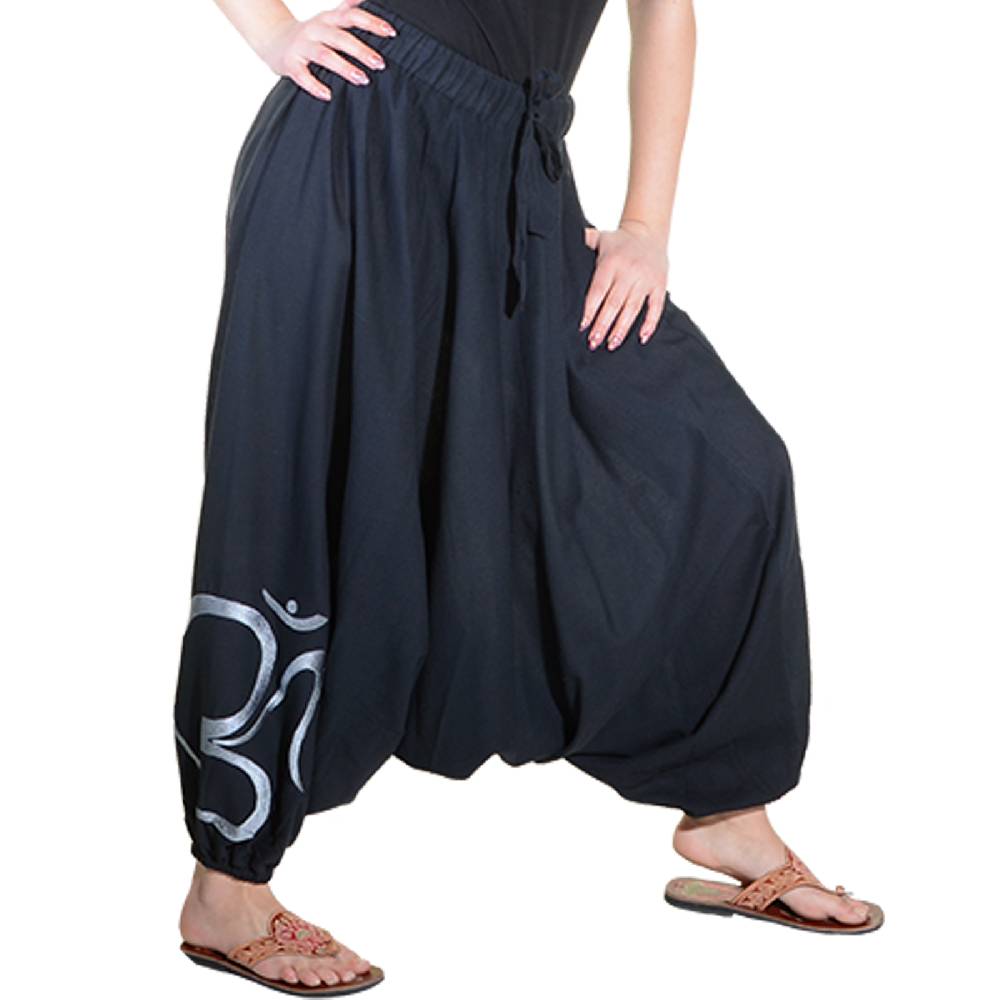 Kunst Und Magie Kunst und Magie Damen Hippie OM Haremshose Pluderhose Baumwolle Aladinhose Heißer Verkauf