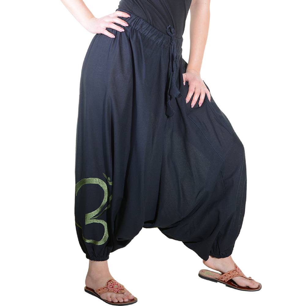Kunst Und Magie Kunst und Magie Damen Hippie OM Haremshose Pluderhose Baumwolle Aladinhose Heißer Verkauf