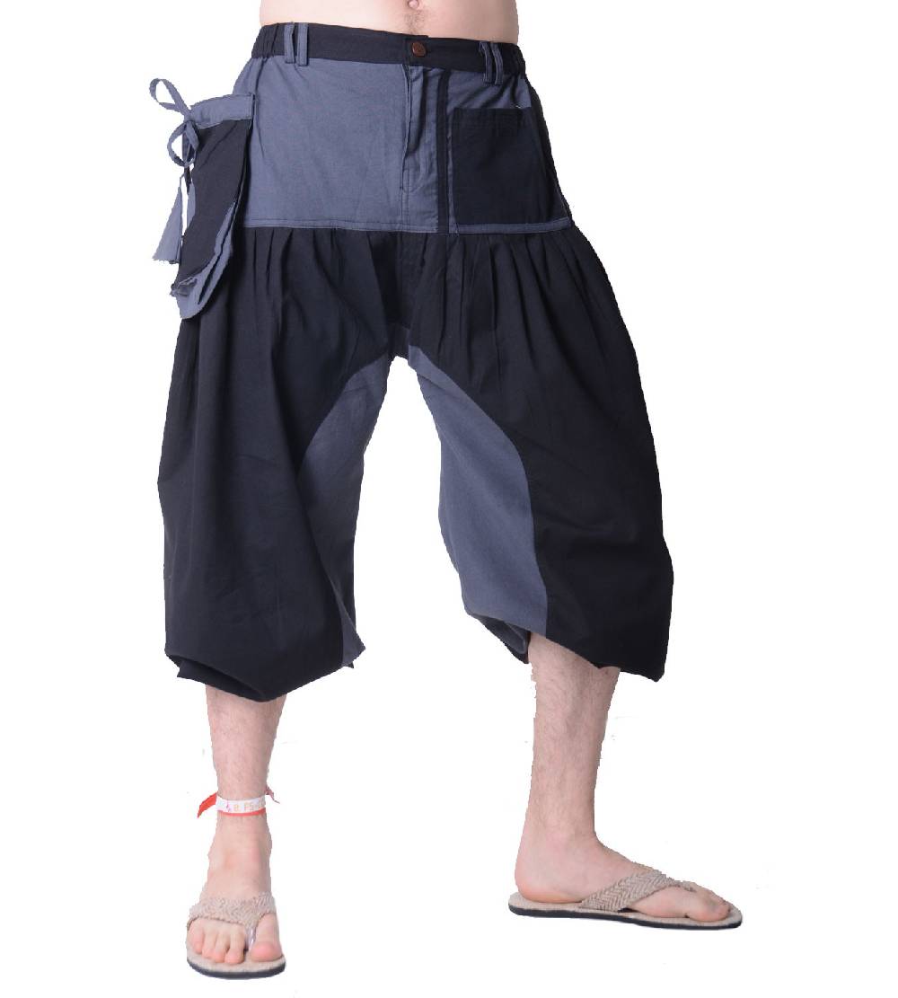Kunst Und Magie Kurze Hose Dreiviertelhose - Herren Goa Hippie Freizeithose Sommerhose