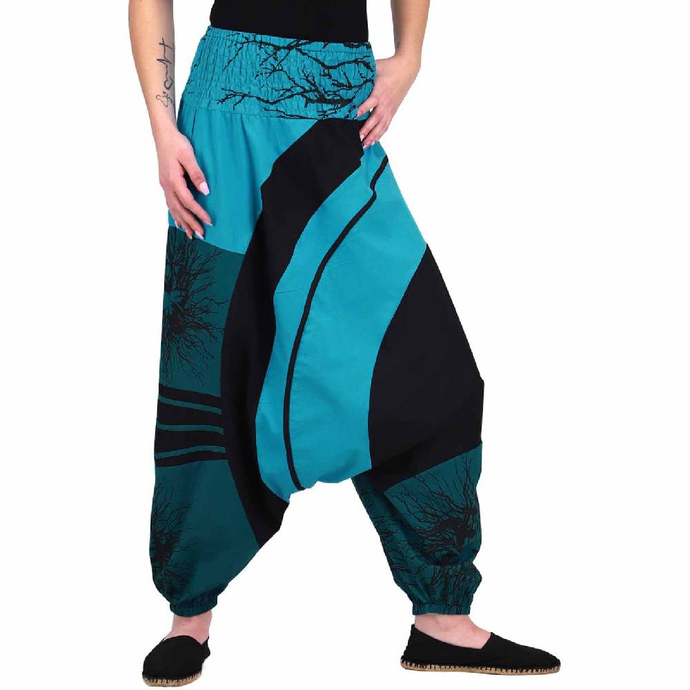 Kunst Und Magie Goa Haremshose "The Tree" Ibiza Strandhose, Wellnesshose Boho Bestseller