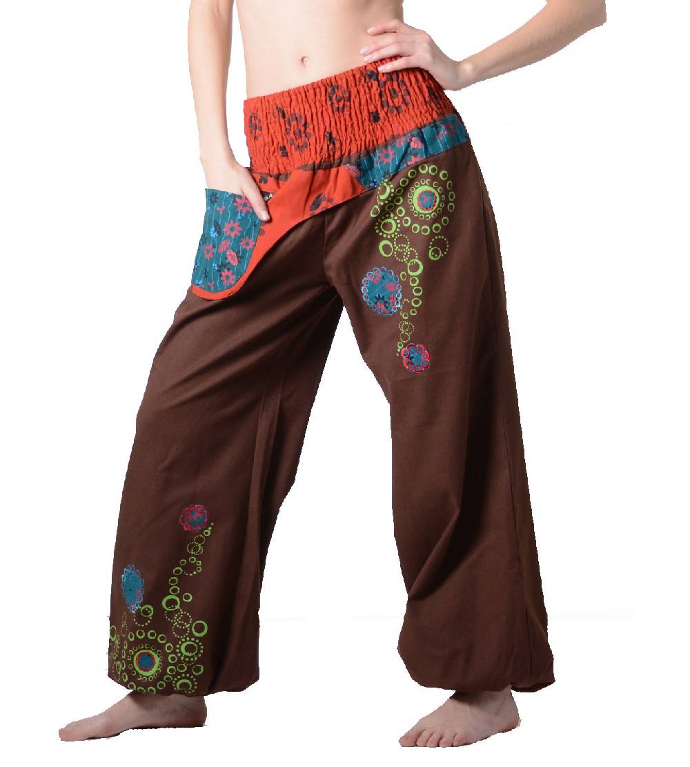 Kunst Und Magie Kunst und Magie Damen IBIZA Strandhose Wellnesshose Pluderhose in verschiedenen Farben Tägliche Deals