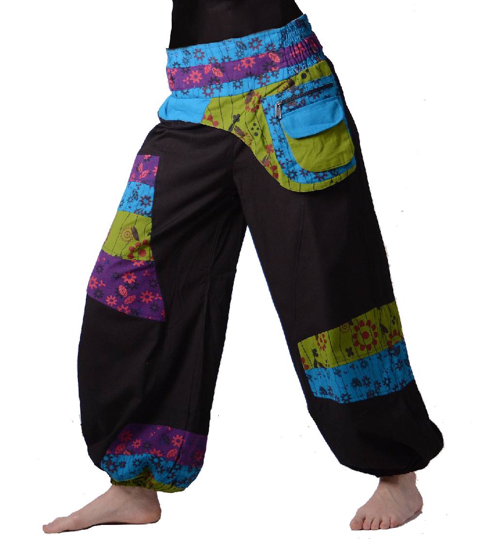 Kunst Und Magie Kunst und Magie Bunte Hippiehose aus Baumwolle IBIZA Strandhose Wellnesshose Sonderangebote