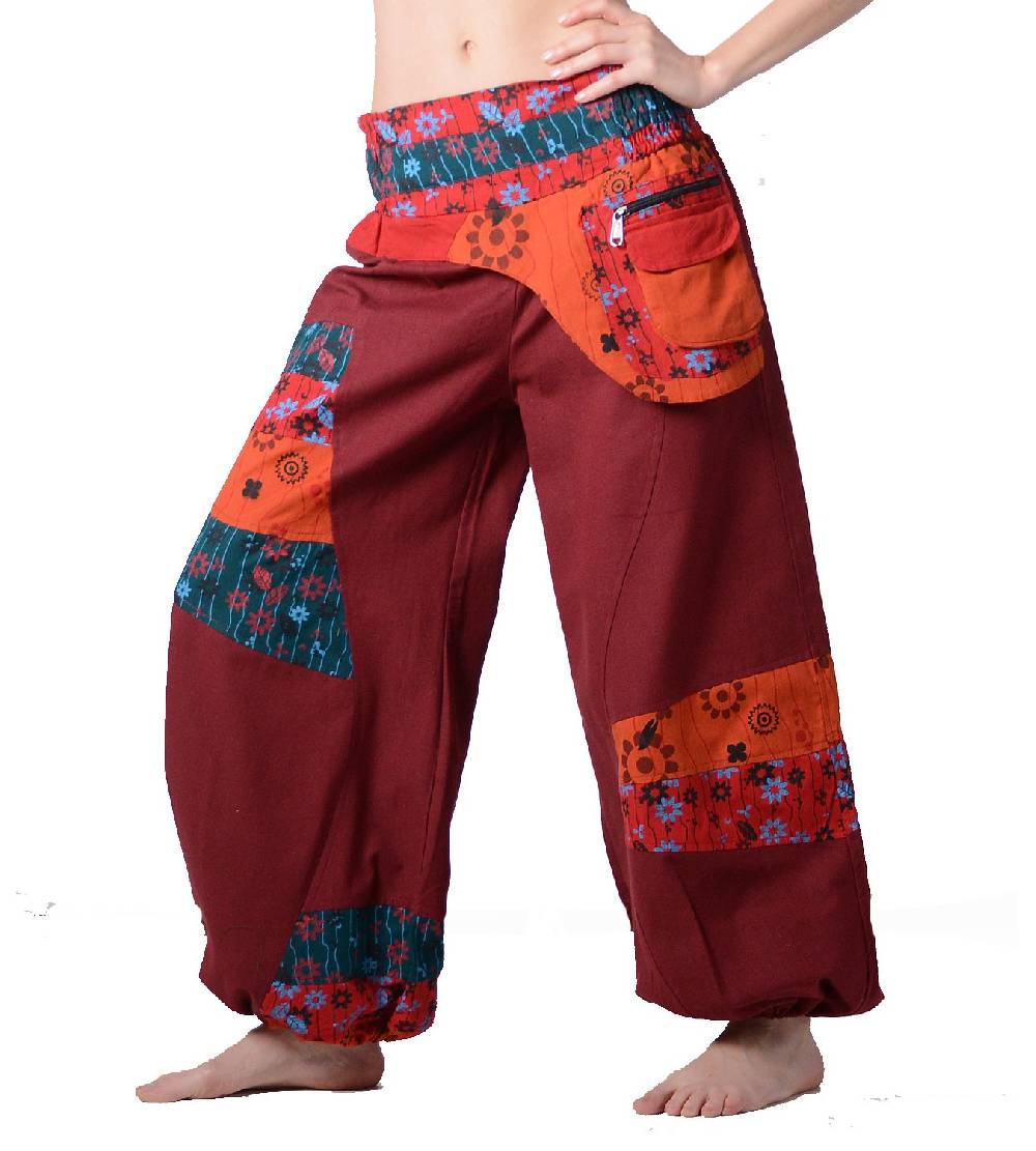 Kunst Und Magie Kunst und Magie Bunte Hippiehose aus Baumwolle IBIZA Strandhose Wellnesshose Sonderangebote
