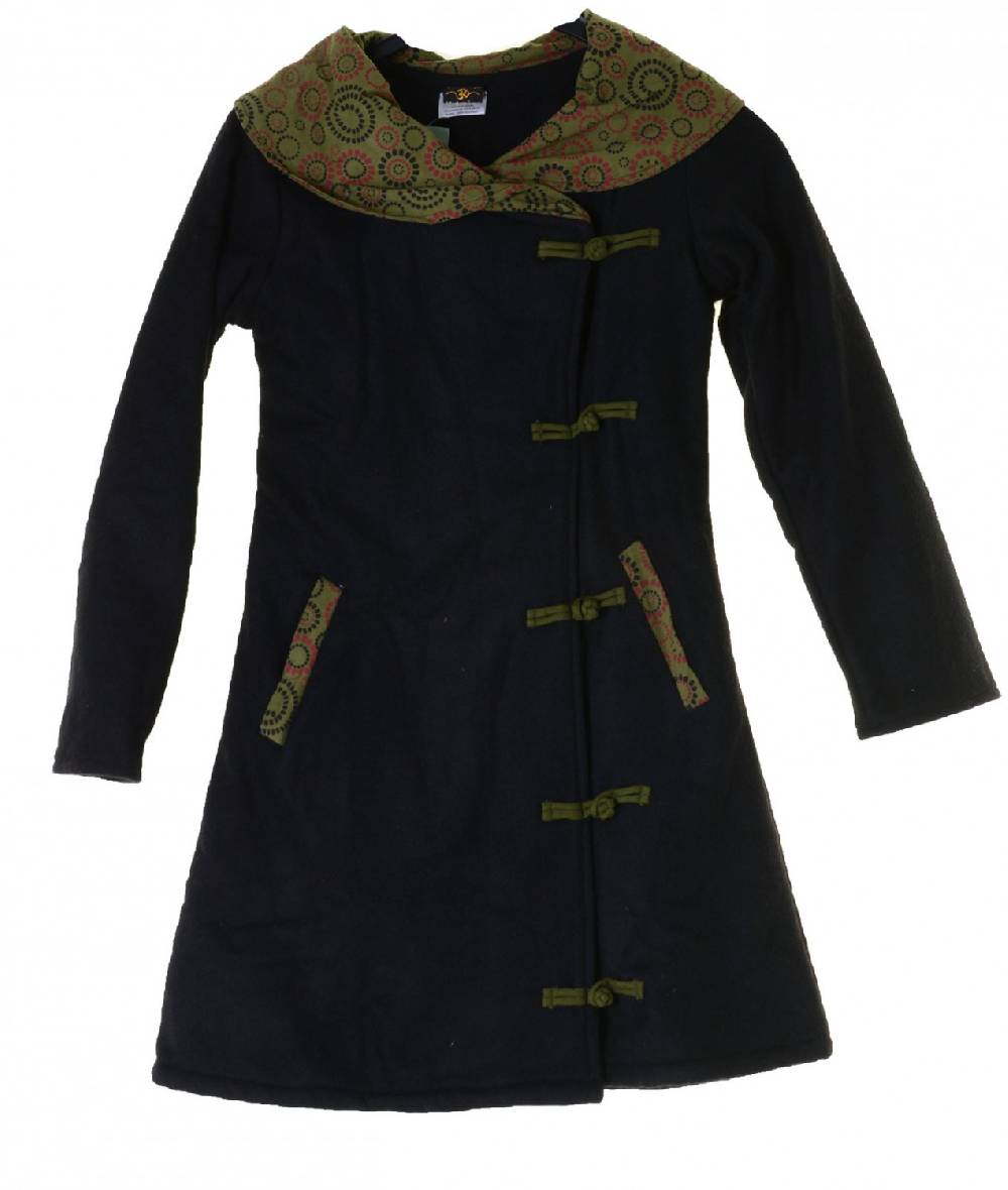 Kunst Und Magie Wollmantel Jacke Mantel Goa Psy Hippie Boho Zeitbegrenzte Promotion