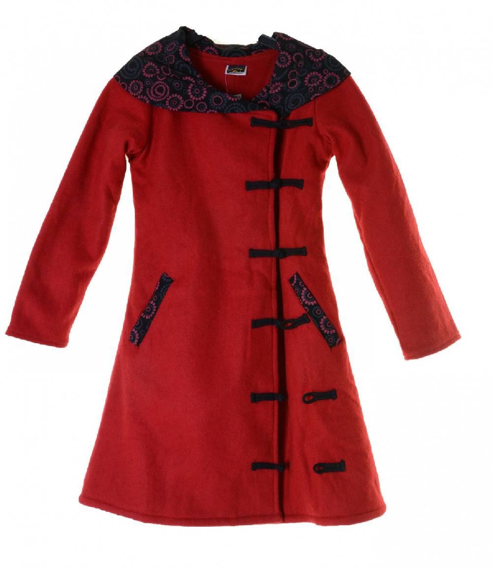 Kunst Und Magie Wollmantel Jacke Mantel Goa Psy Hippie Boho Zeitbegrenzte Promotion