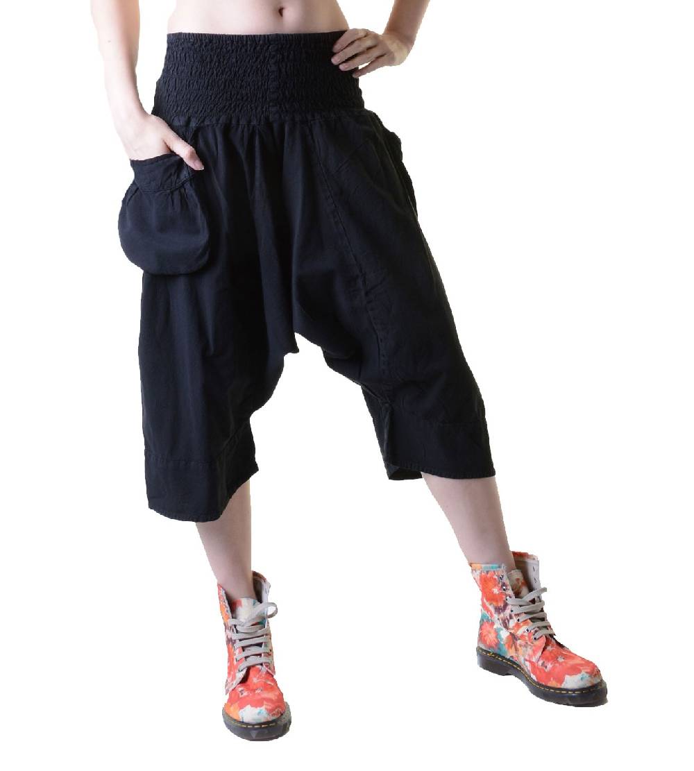 Kunst Und Magie 3/4 Sarouelhose Pumphose im Haremshosen Style Kurz Vierteljährliche Förderung
