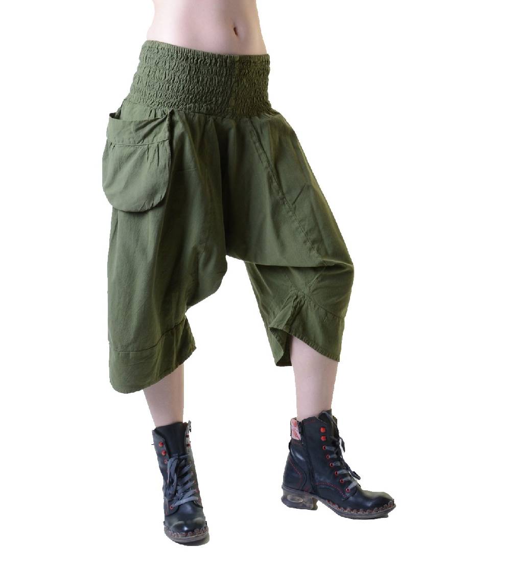 Kunst Und Magie 3/4 Sarouelhose Pumphose im Haremshosen Style Kurz Vierteljährliche Förderung