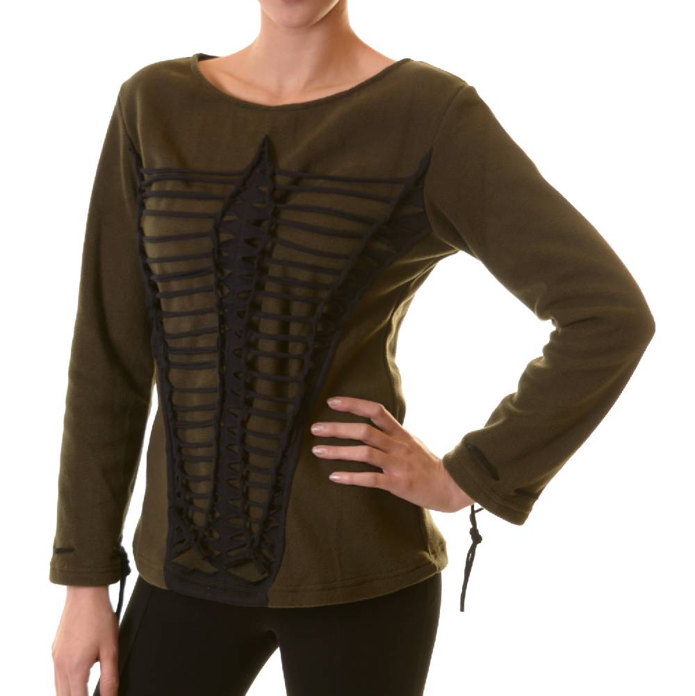 Kunst Und Magie Elfen Goa Fleece Pullover mit Razor Cut Design Super Rabatt