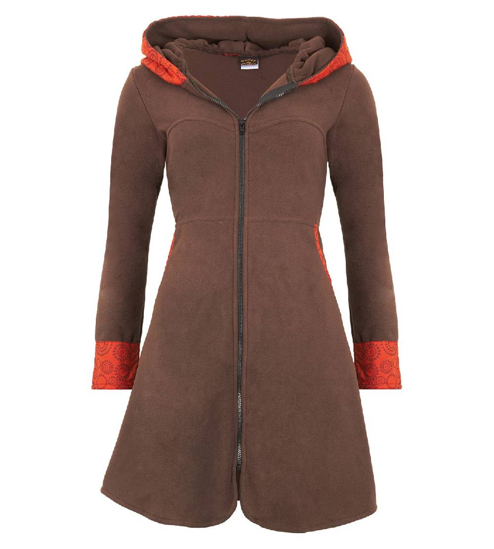 Kunst Und Magie Fleece Mantel Jacke mit Kapuze Goa Psy Hippie Boho extravagant Riesige Rabatte
