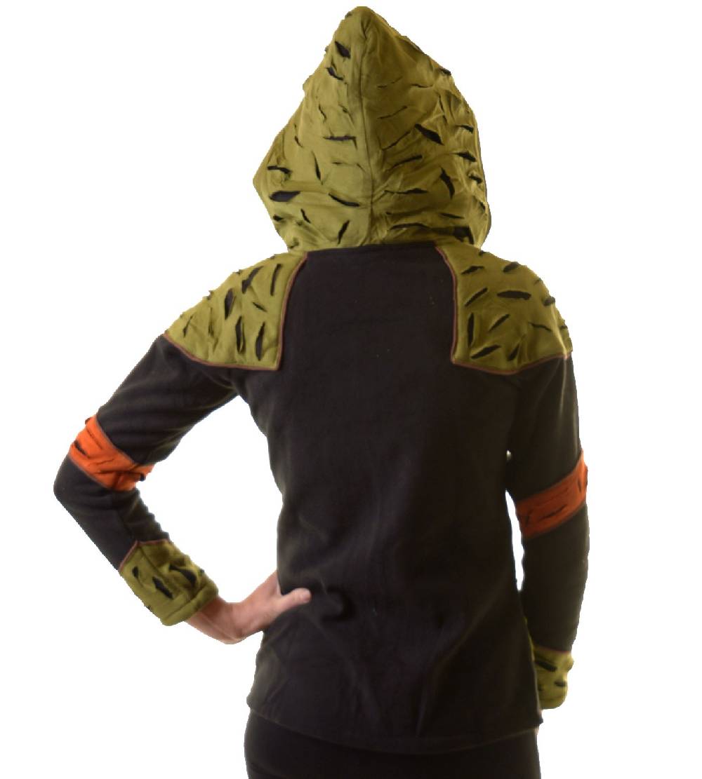 Kunst Und Magie Elfenhafte Fleece Jacke mit Cutwork Patches Goa Psy Hippie Fraggle Kostenloser Versand international