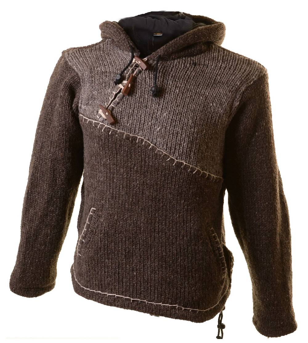 Kunst Und Magie Ausgefallener Strickpullover im Mittelalter-Stlye Hippie Pullover Fabrikladen