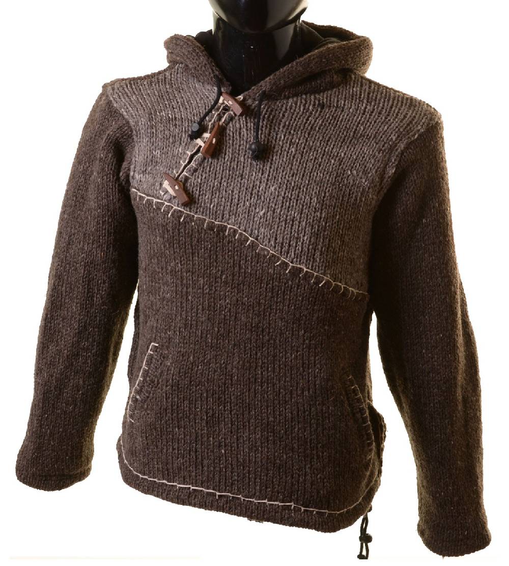 Kunst Und Magie Ausgefallener Strickpullover im Mittelalter-Stlye Hippie Pullover Fabrikladen