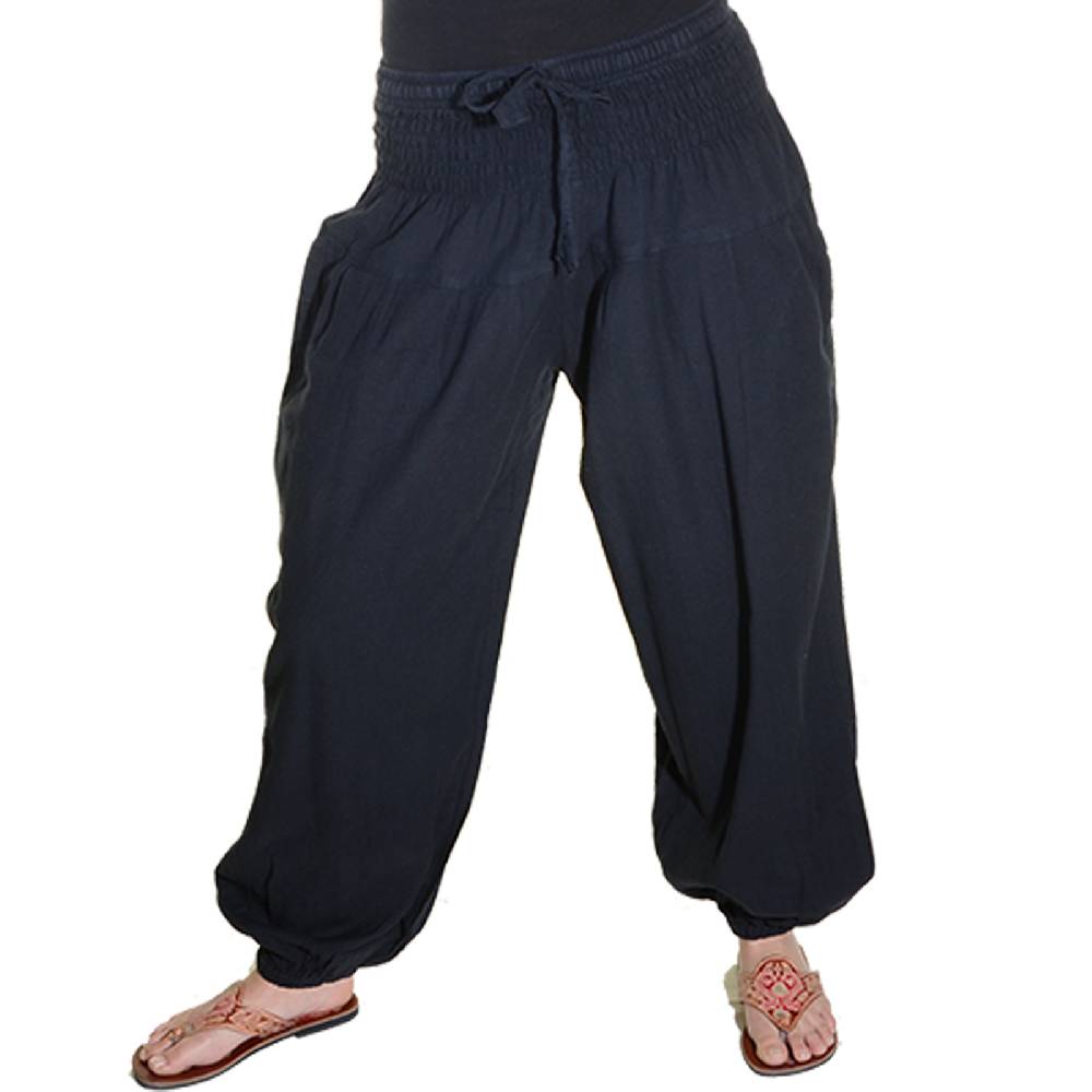 Kunst Und Magie Kunst und Magie Damen Pluderhose Haremshose Sommerhose Hippie Goa Wellness Yoga Black Friday Preise