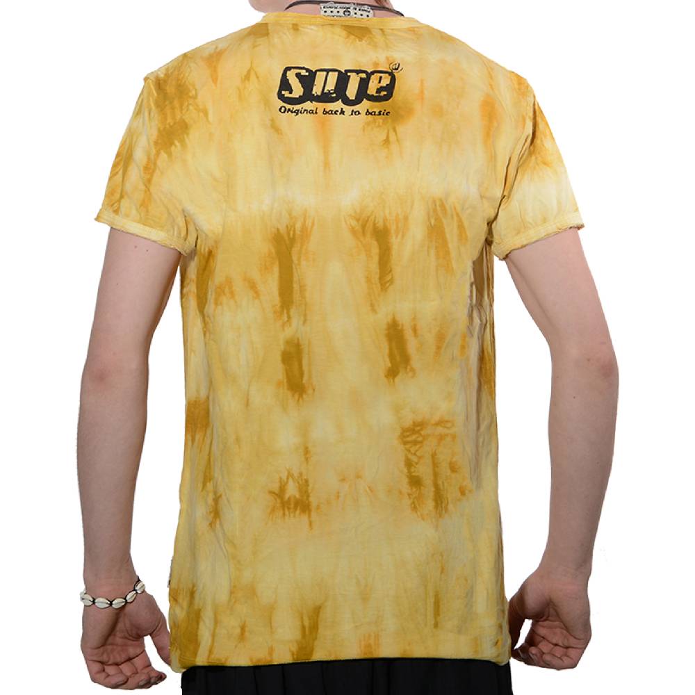 Kunst Und Magie Kunst und Magie Sure 70er Retro T-Shirt OM im Batik Look Preisnachlass