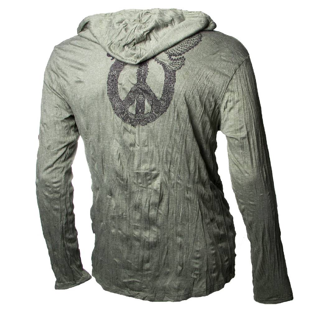 Kunst Und Magie Kunst und Magie Sure Hoody Kapuzen Shirt Peace mit Friedenstaube Black Friday