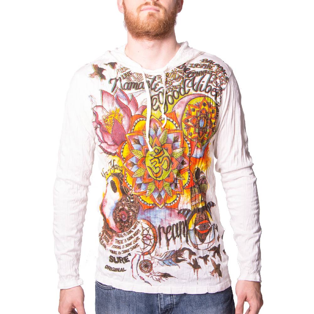 Kunst Und Magie Kunst und Magie Sure Hoody Kapuzen Shirt mit "Om im Lotus" Motiv Cyber Monday